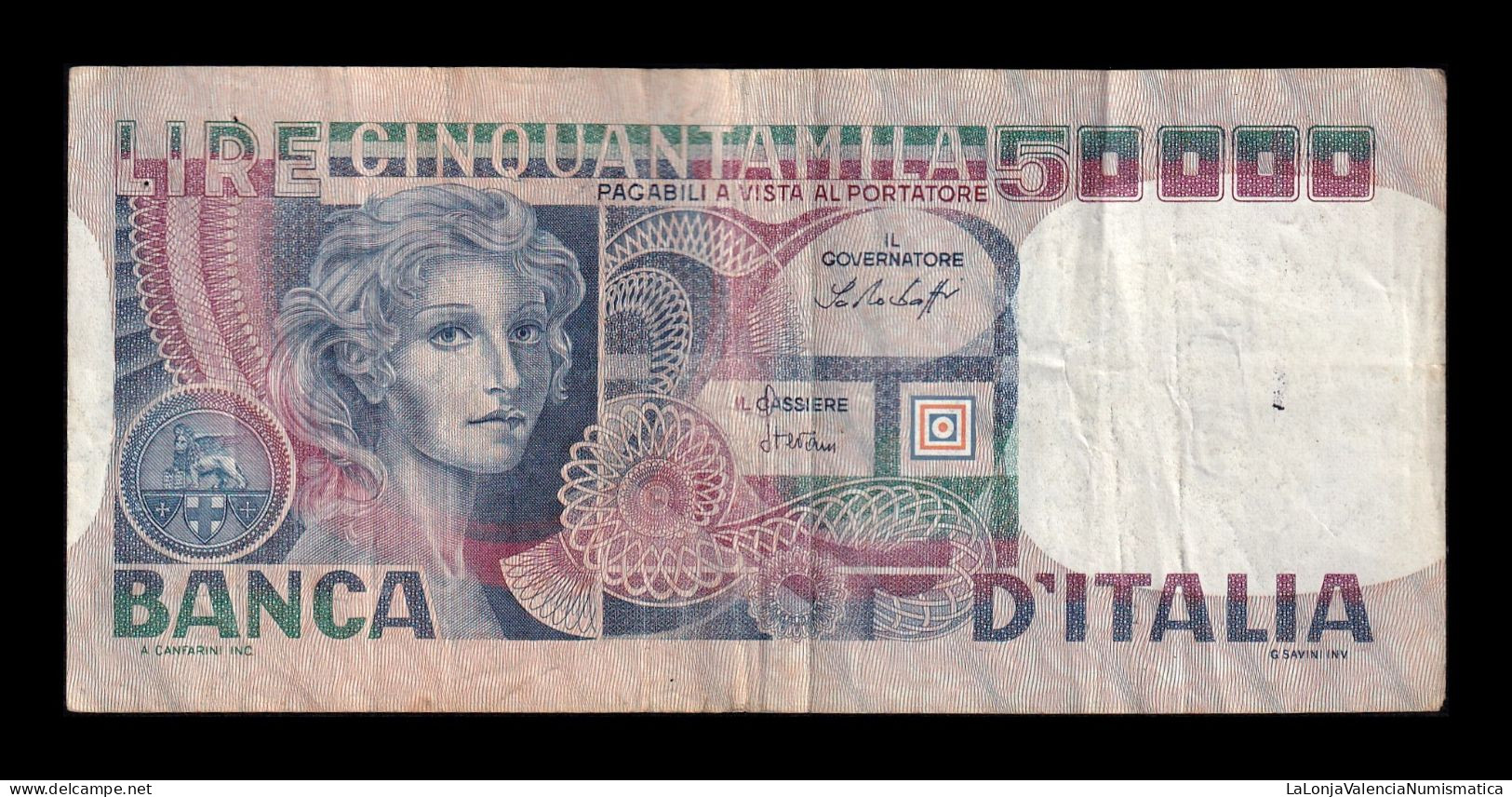 Italia Italy 50000 Lire 1978 Pick 107b Mbc Vf - 50000 Lire