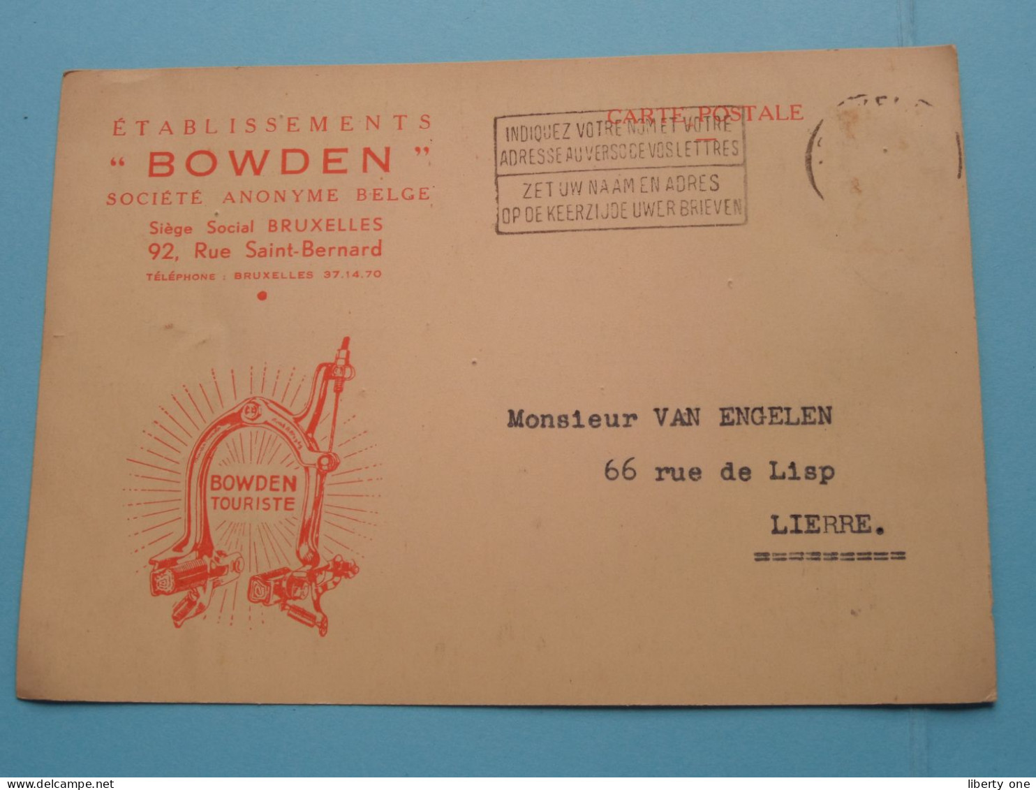 Ets. " BOWDEN " Rue Saint Bernard 92 à BRUXELLES ( Zie / Voir SCANS ) Publi / Reclame 1944 > Lierre ! - Straßenhandel Und Kleingewerbe