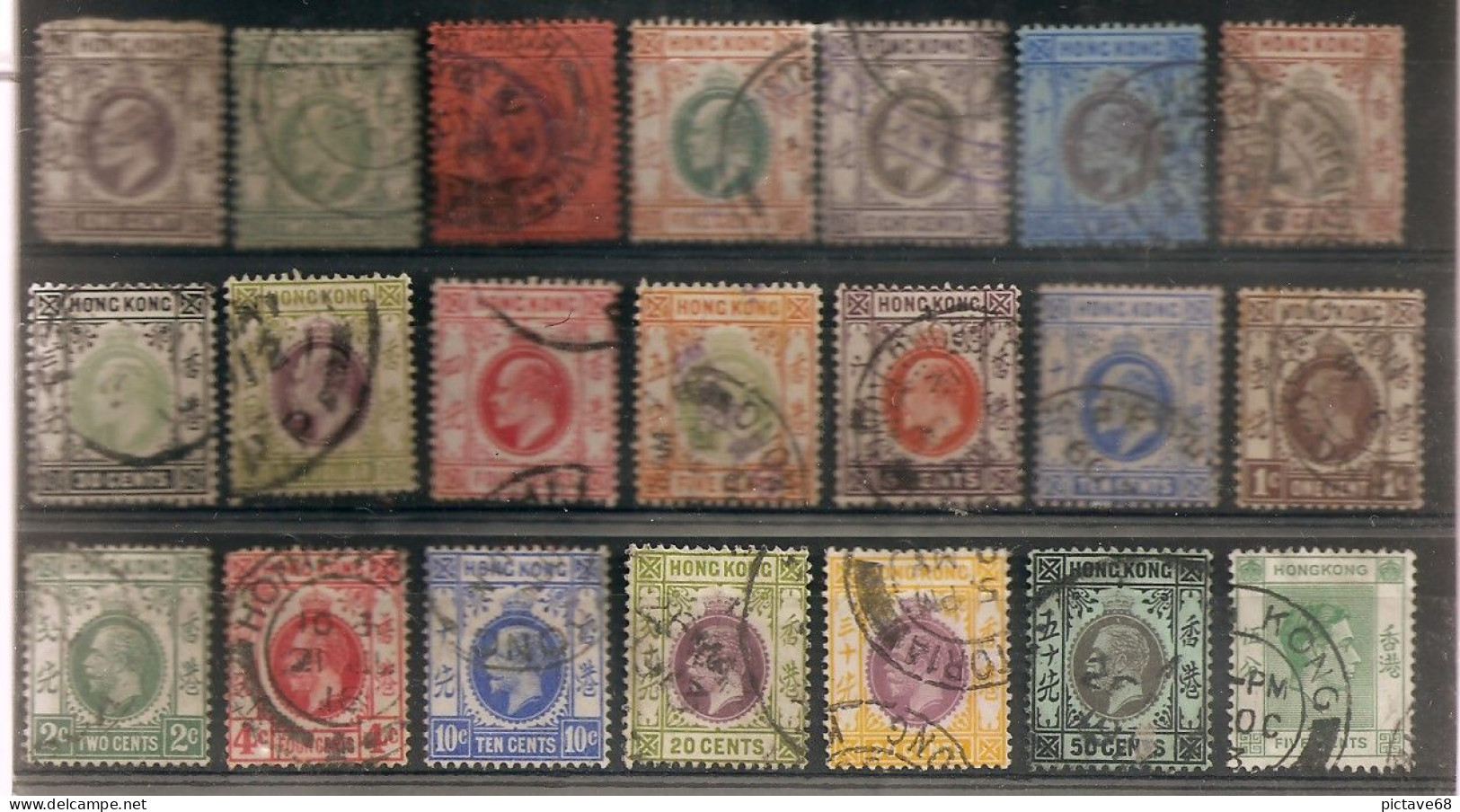 HONG KONG/ LOT DE TIMBRE OBLITERES EDOUARD VII VOIR DESCRIPTION - Used Stamps