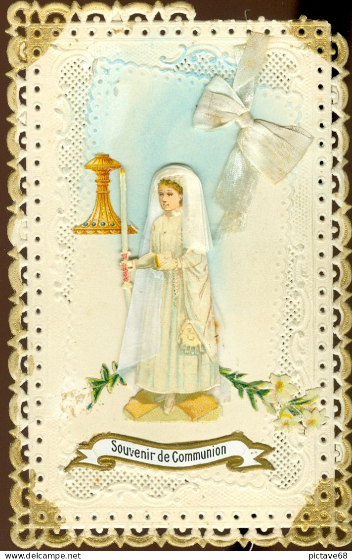 CARTE SOUVENIR DE COMMUNION EN DECOUPIS - Comuniones