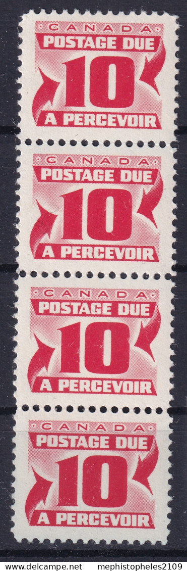 CANADA 1967 - Sc# J27 - Bloc Of 4 - Postage Due 10c - Portomarken
