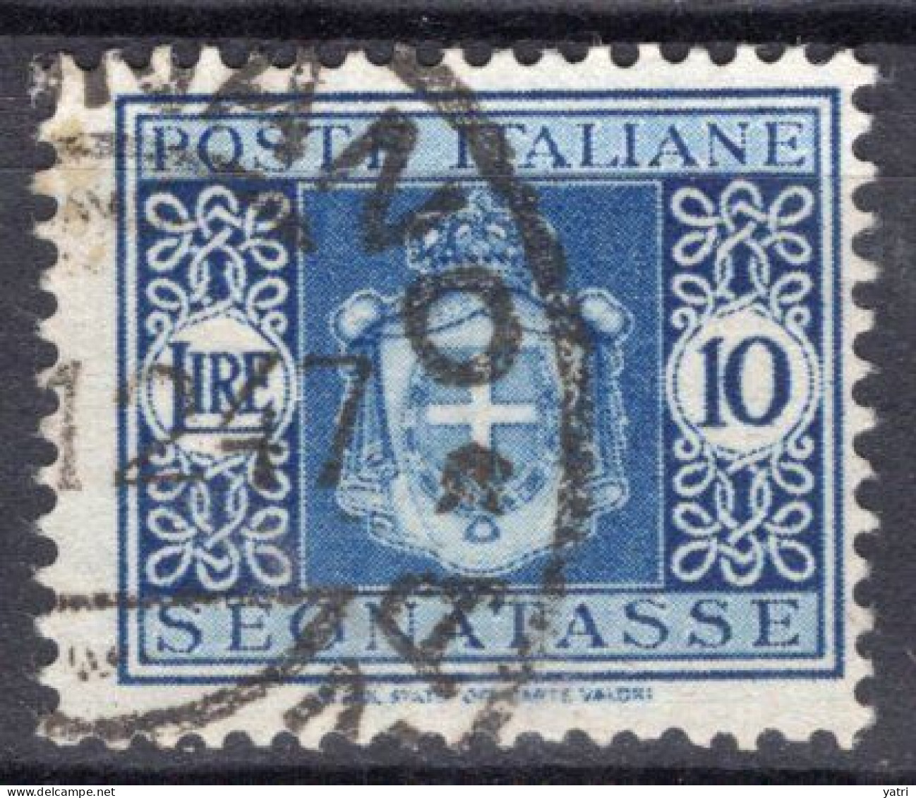 Luogotenenza (1945) - Segnatasse 10 Lire, Filigrana Ruota Ø - Taxe