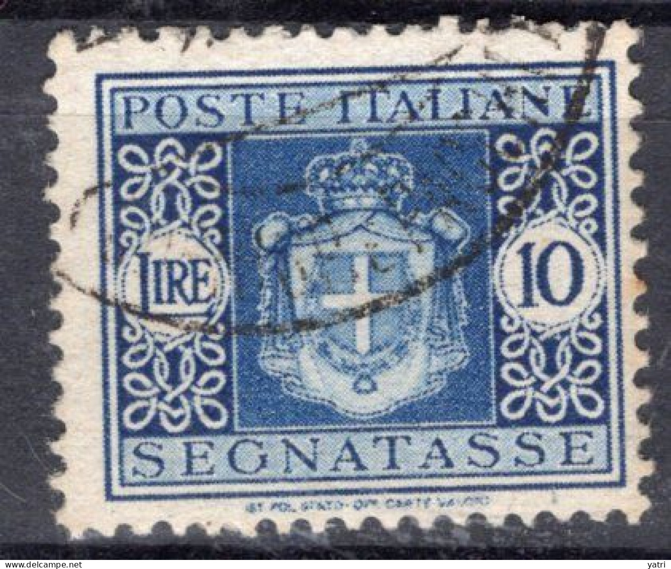 Luogotenenza (1945) - Segnatasse 10 Lire, Filigrana Ruota Ø - Strafport