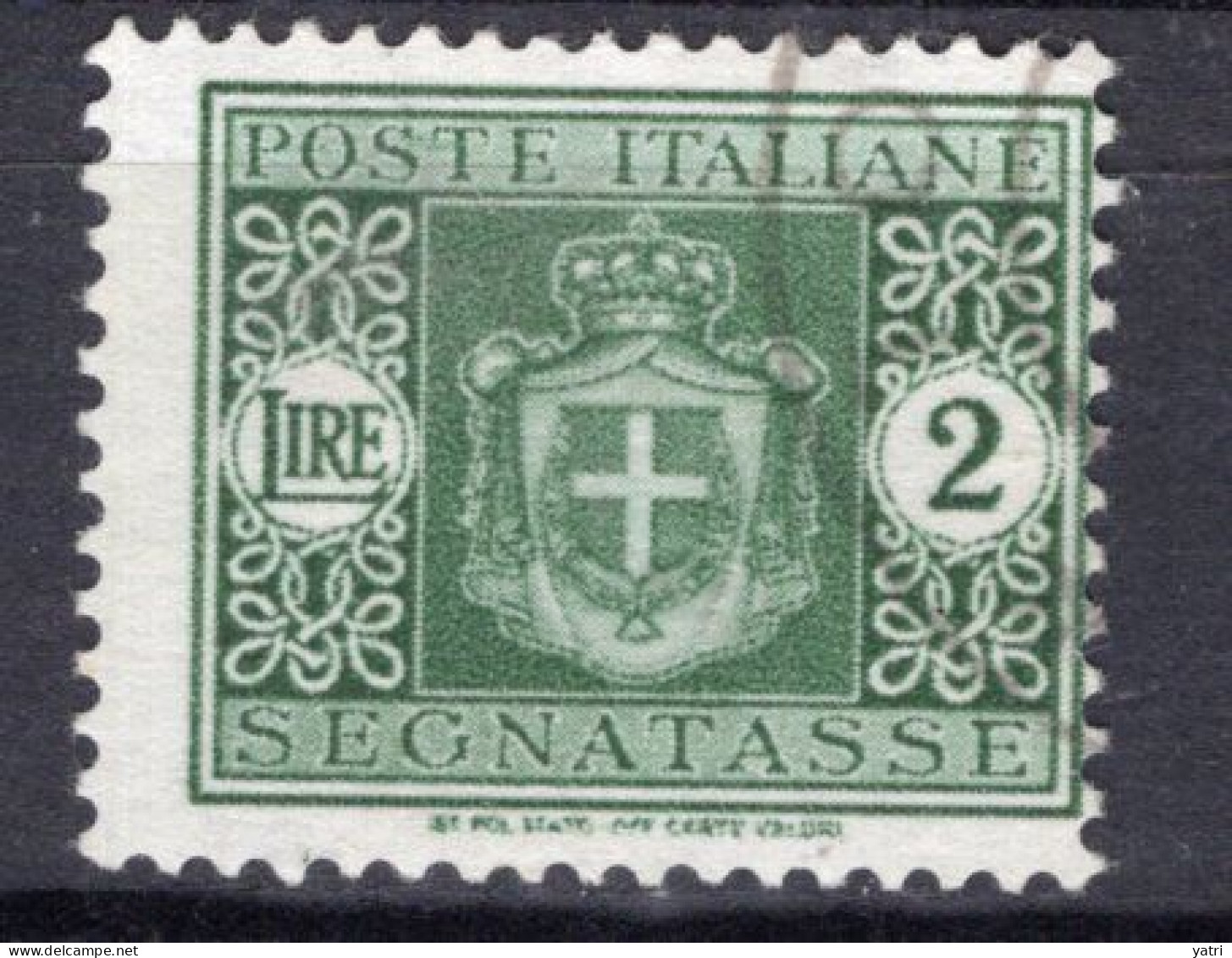 Luogotenenza (1945) - Segnatasse 2 Lire, Senza Filigrana Ø - Postage Due