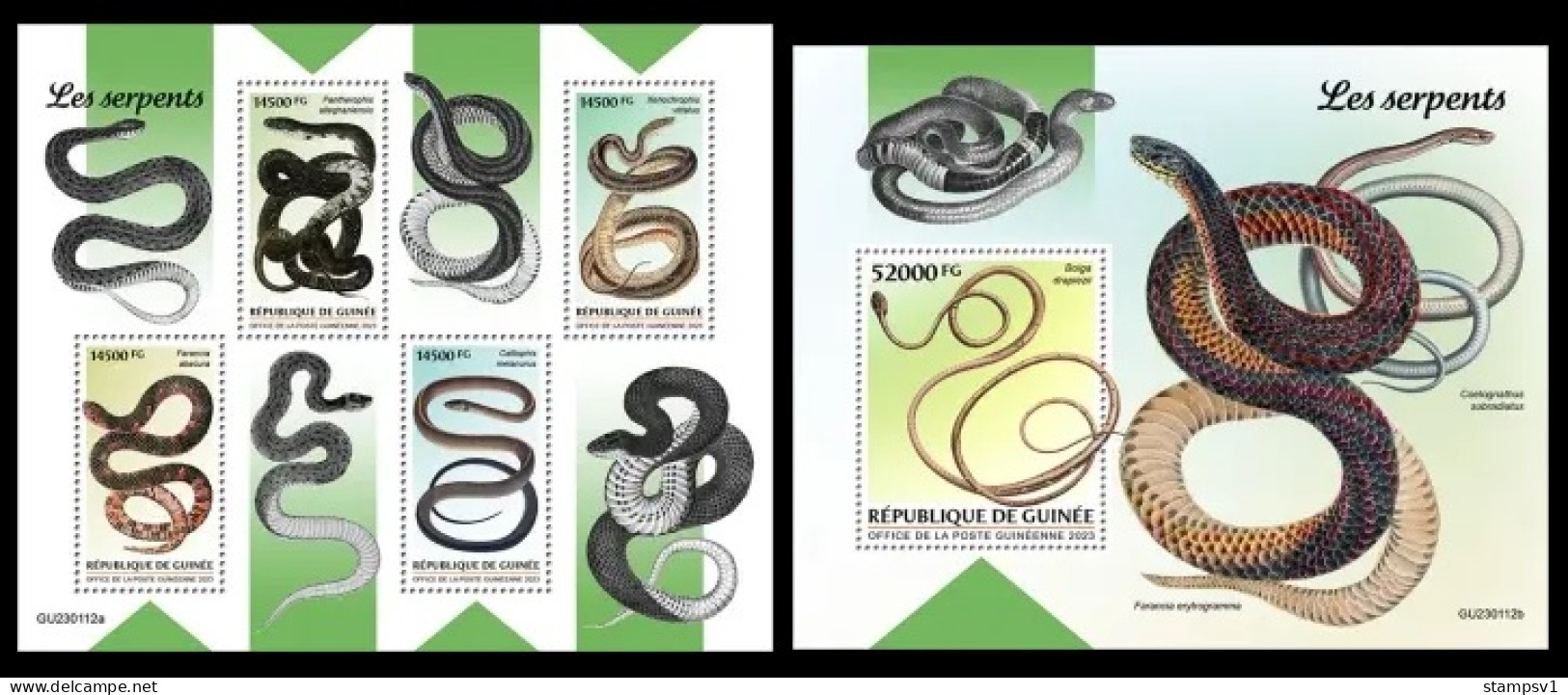 Guinea  2023 Snakes. (112) OFFICIAL ISSUE - Serpents