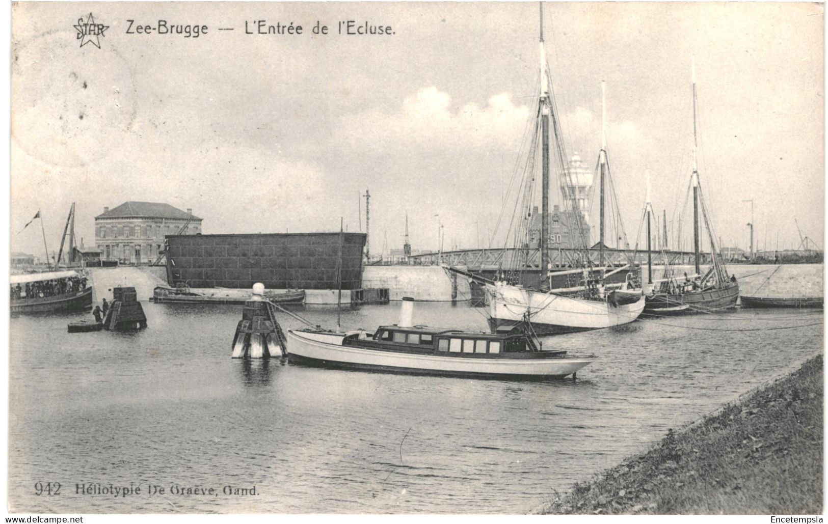 CPA Carte Postale Belgique Zee-Brugge Entrée De L'écluse   1909  VM69016 - Zeebrugge