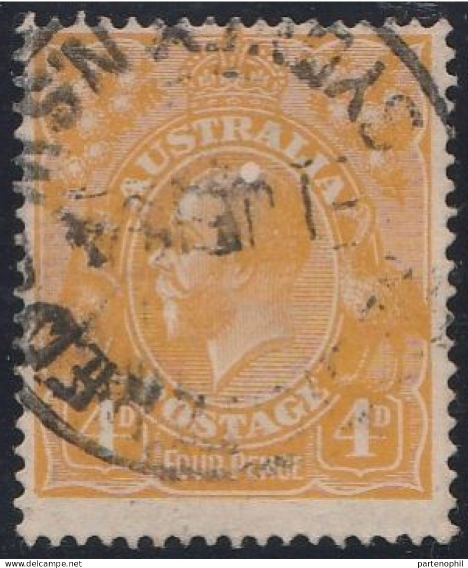 1914 - Australia 4 P. Yellow N. 27a Us. - Gebruikt