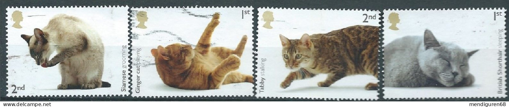 GROSSBRITANNIEN GRANDE BRETAGNE GB 2022 CATS SET1 4V USED SG 4676-9 MI 4983-6  YT 5382-5 SN 4239-42 - Oblitérés