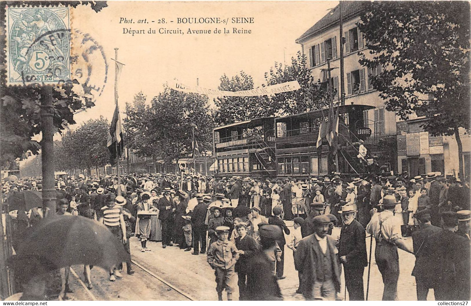 92-BOULOGNE-SUR-SEINE- DEPART DU CIRCUIT AVENUE DE LA REINE - Boulogne Billancourt