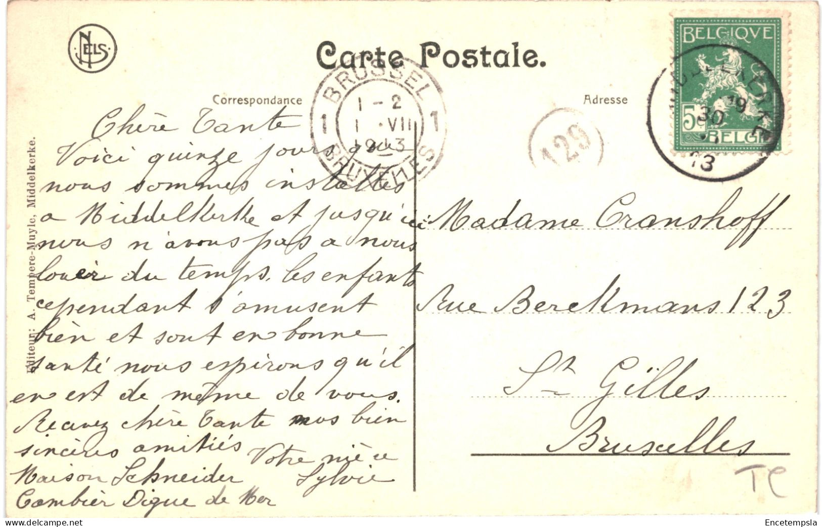 CPA Carte Postale Belgique Middelkerke Les Bains 1913  VM69021ok - Middelkerke