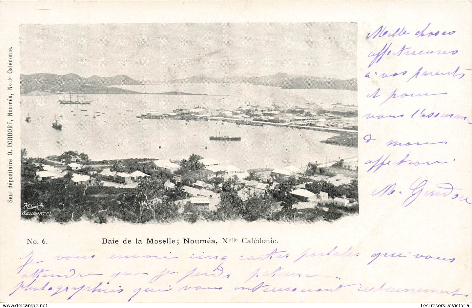 Nouvelle Calédonie - Nouméa - Baie De La Moselle - O. Rordorf  - Carte Postale Ancienne - Nouvelle-Calédonie