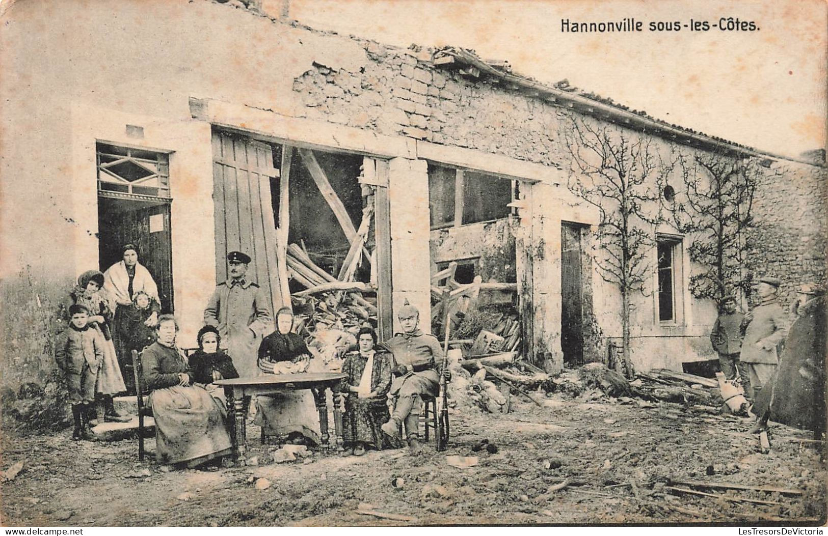 France - Hannonville Sous Les Côtes - Animé - Schaar & Dathe - Militaire - Carte Postale Ancienne - Verdun