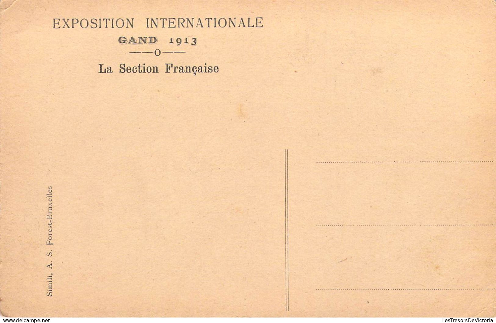 BELGIQUE - GAND - EXPOSITION INTERNATIONALE GAND 1913 - La Section Française - Carte Postale Ancienne - Gent