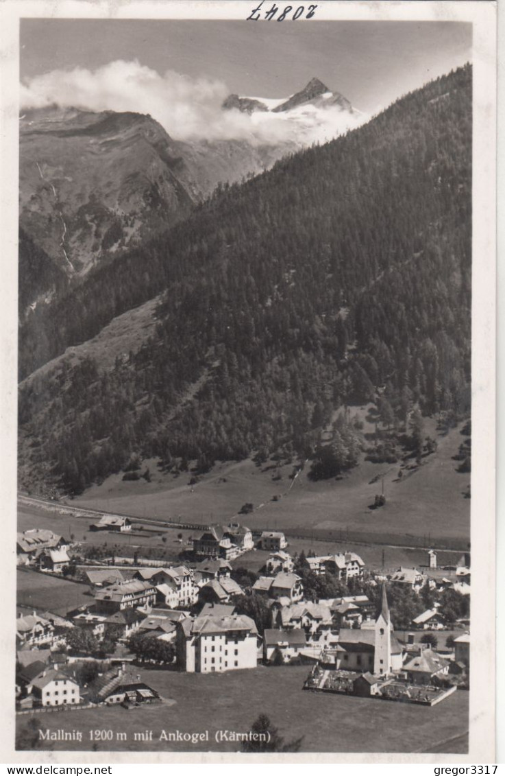 D1244) MALLNITZ Mit Ankogel - Kärnten -  Im Vordergrund Haus DETAIL U. Kirche Mit Friedhof - Mallnitz