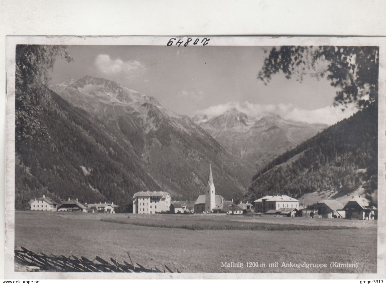 D1245) MALLNITZ Mit Ankogegruppe - Kärnten -  Kirche Mit Tollen HAUS DETAILS Im Vordergrund ALT ! - Mallnitz