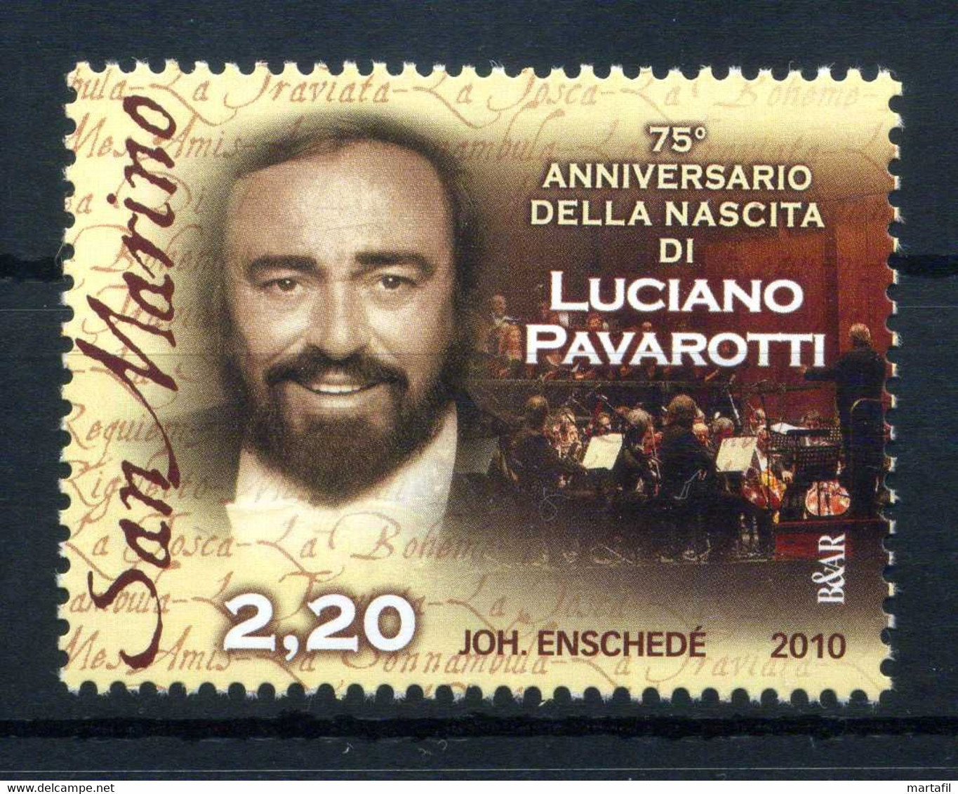 2010 SAN MARINO SET MNH ** 2306 Pavarotti - Neufs