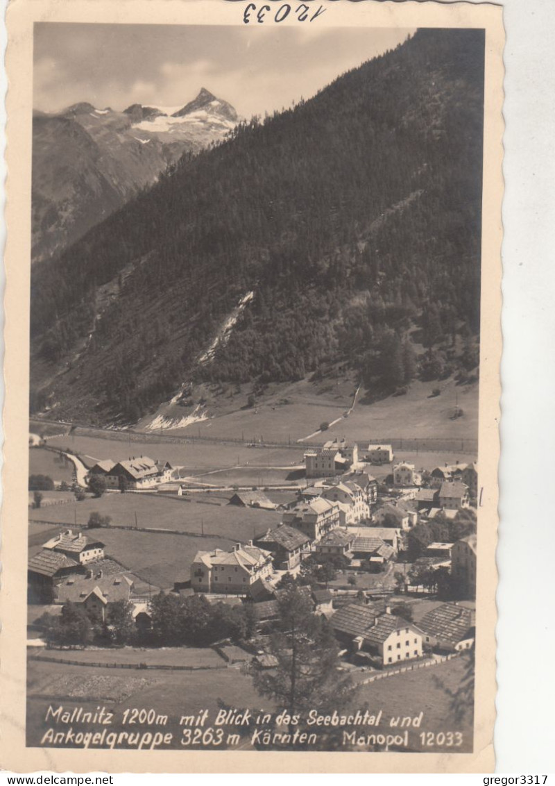 D1253) MALLNITZ Mit Blick In Das Seebachtal Und Ankogelgruppe - Alte HAUS DETIALS Monopol 12033 Echt FOTO - Mallnitz