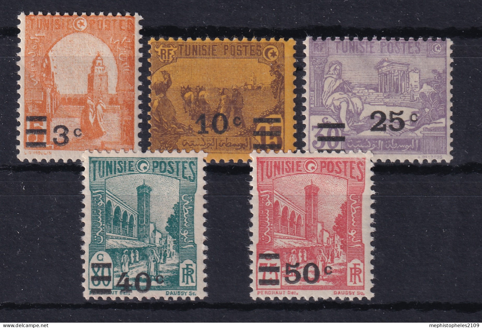 TUNISIE 1928 - MNH - YT 154-158 - Unused Stamps