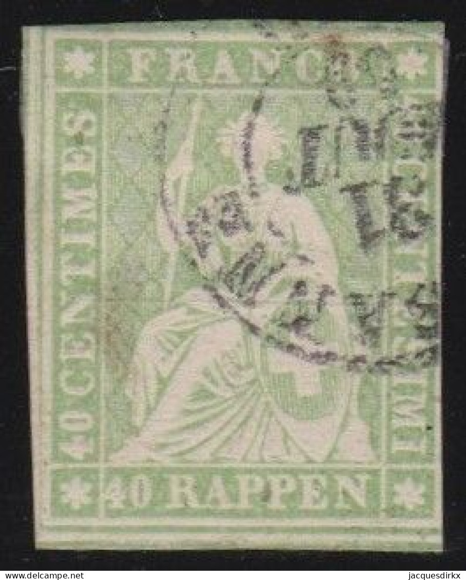 Suisse     .  Y&T   .  30a  (2 Scans)   .   O   .    Oblitéré  Avec Charnière - Used Stamps