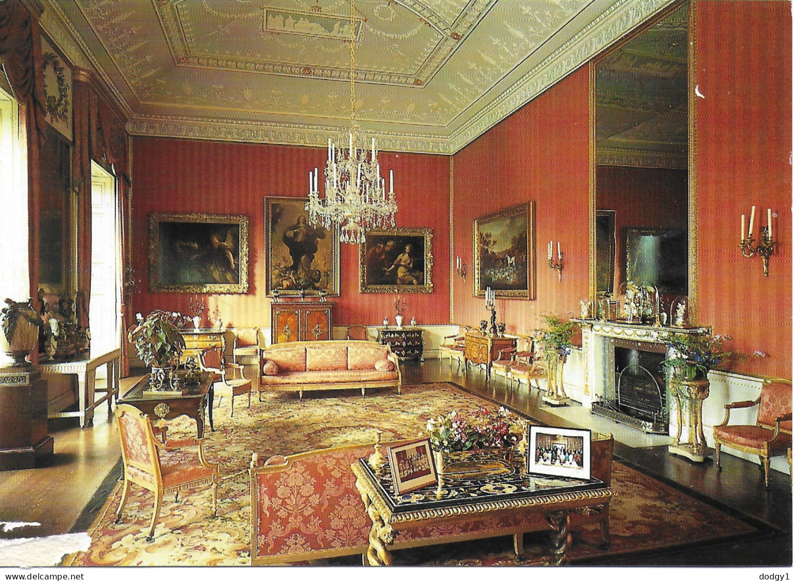 THE RED DRAWING ROOM, SHUGBOROUGH, STAFFORDSHIRE, ENGLAND. UNUSED POSTCARD   C9 - Other & Unclassified