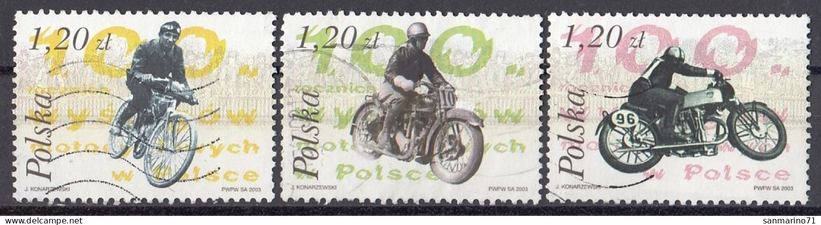 POLAND 4073-4075,used,falc Hinged - Moto