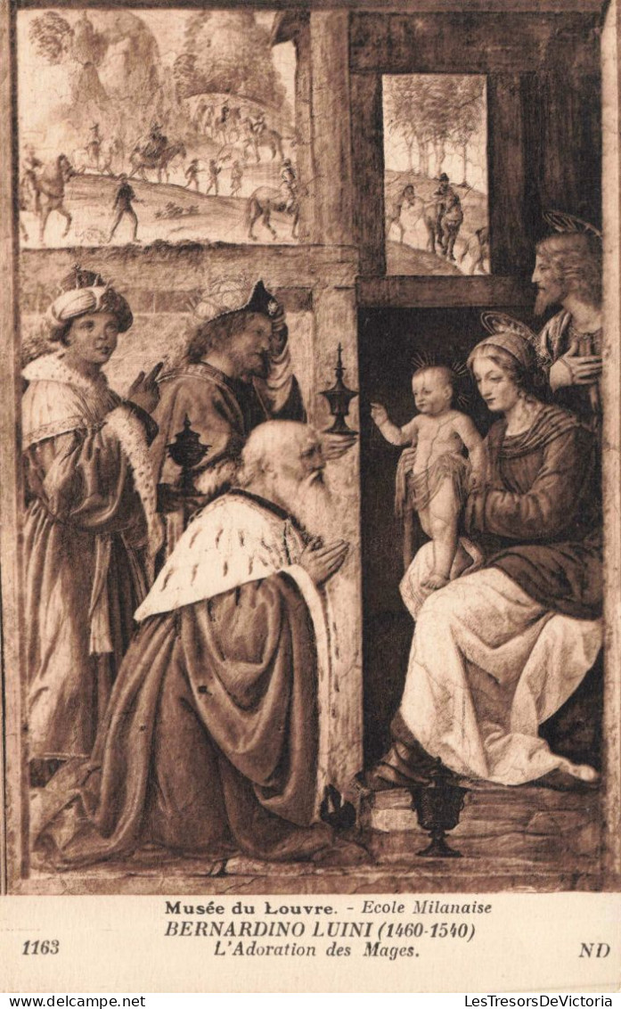 FRANCE - Musée Du Louvre - Ecole Milanaise- BERNARDINO LUINI (1460-1540)  L'adoration Des Mages - Carte Postale Ancienne - Louvre