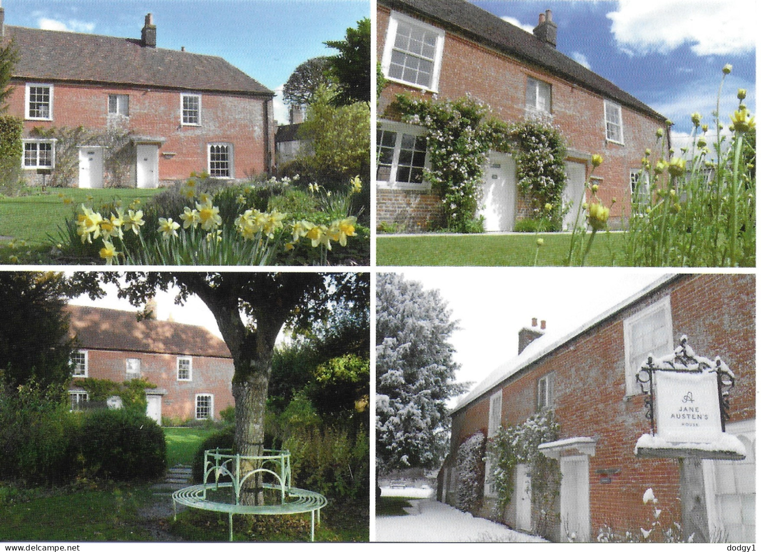 THE SEASONS, JANE AUSTEN'S HOUSE, CHAWTON, HAMPSHIRE, ENGLAND. UNUSED POSTCARD   As7 - Ecrivains