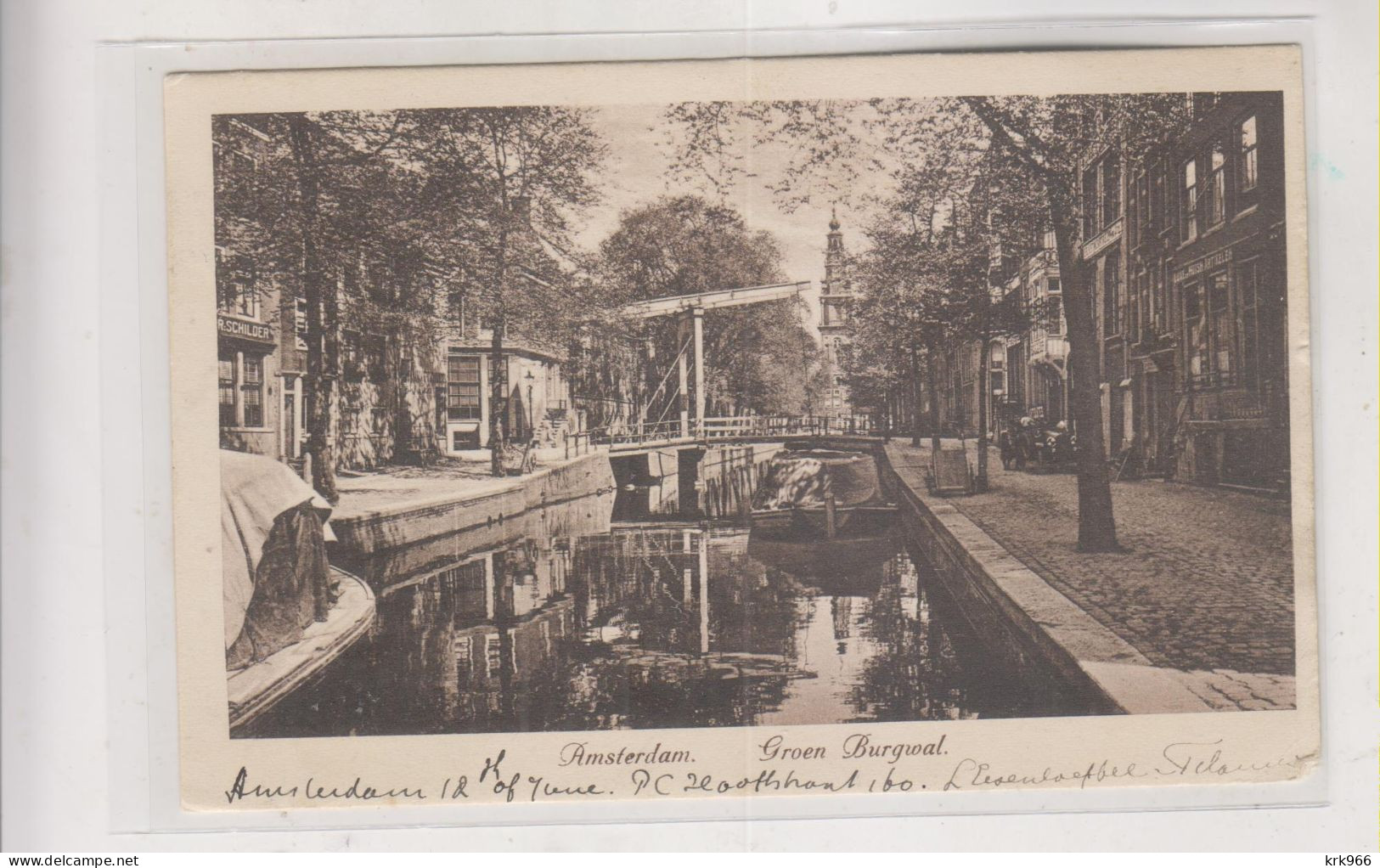 NETHERLANDS   AMSTERDAM Nice Postcard Perfin - Perfins