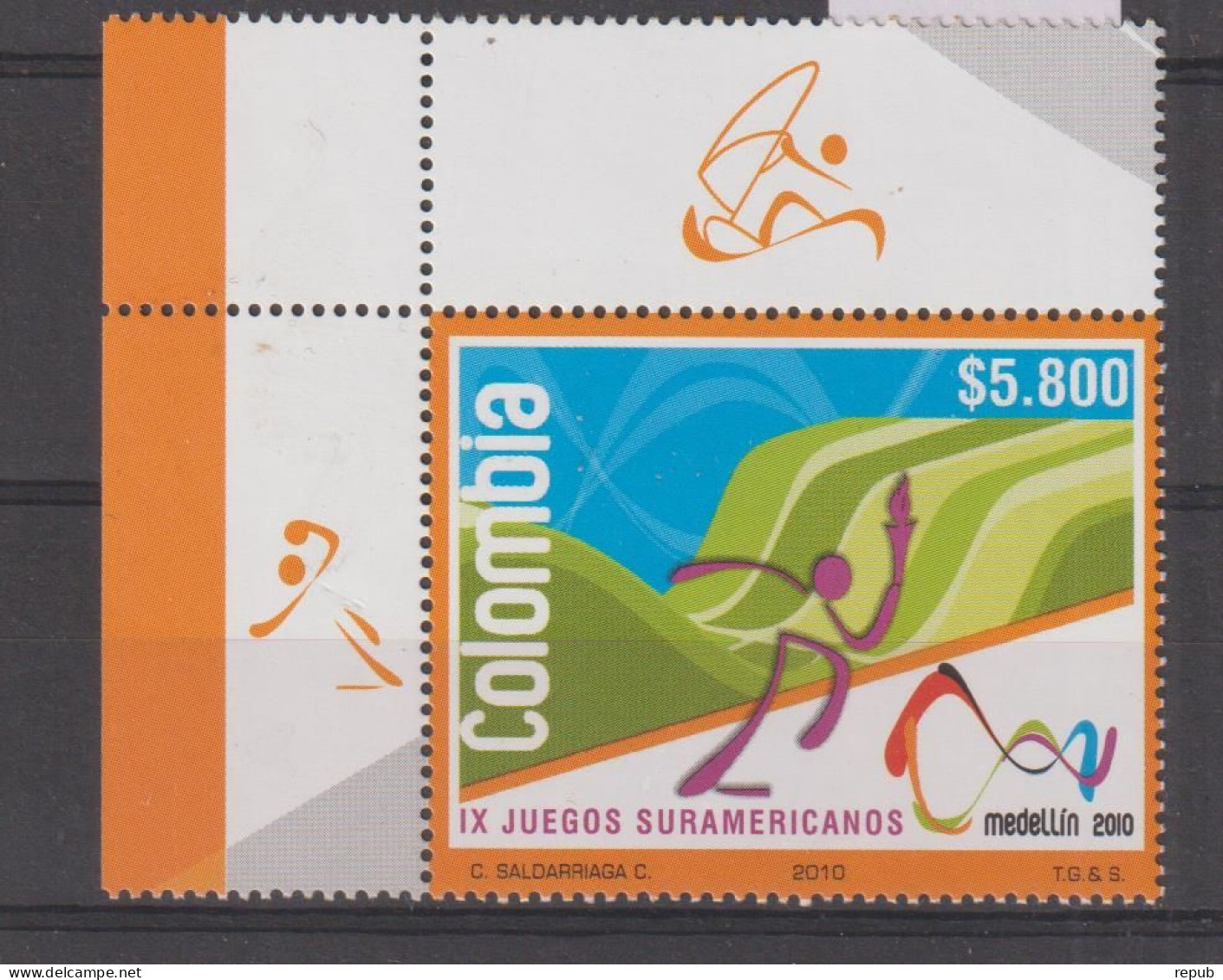 Colombie 2010 Jeux Sportifs De Medellin 1564, 1 Val ** MNH - Colombie