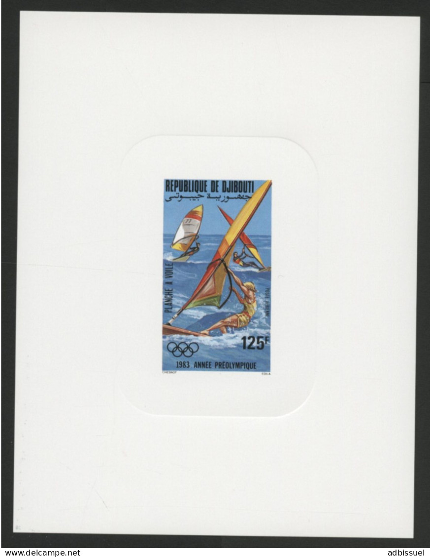 DJIBOUTI Epreuve De Luxe De La Poste Aérienne Sur Papier Glacé N° 182 Planche à Voile (1983) Année Préolympique - Summer 1984: Los Angeles