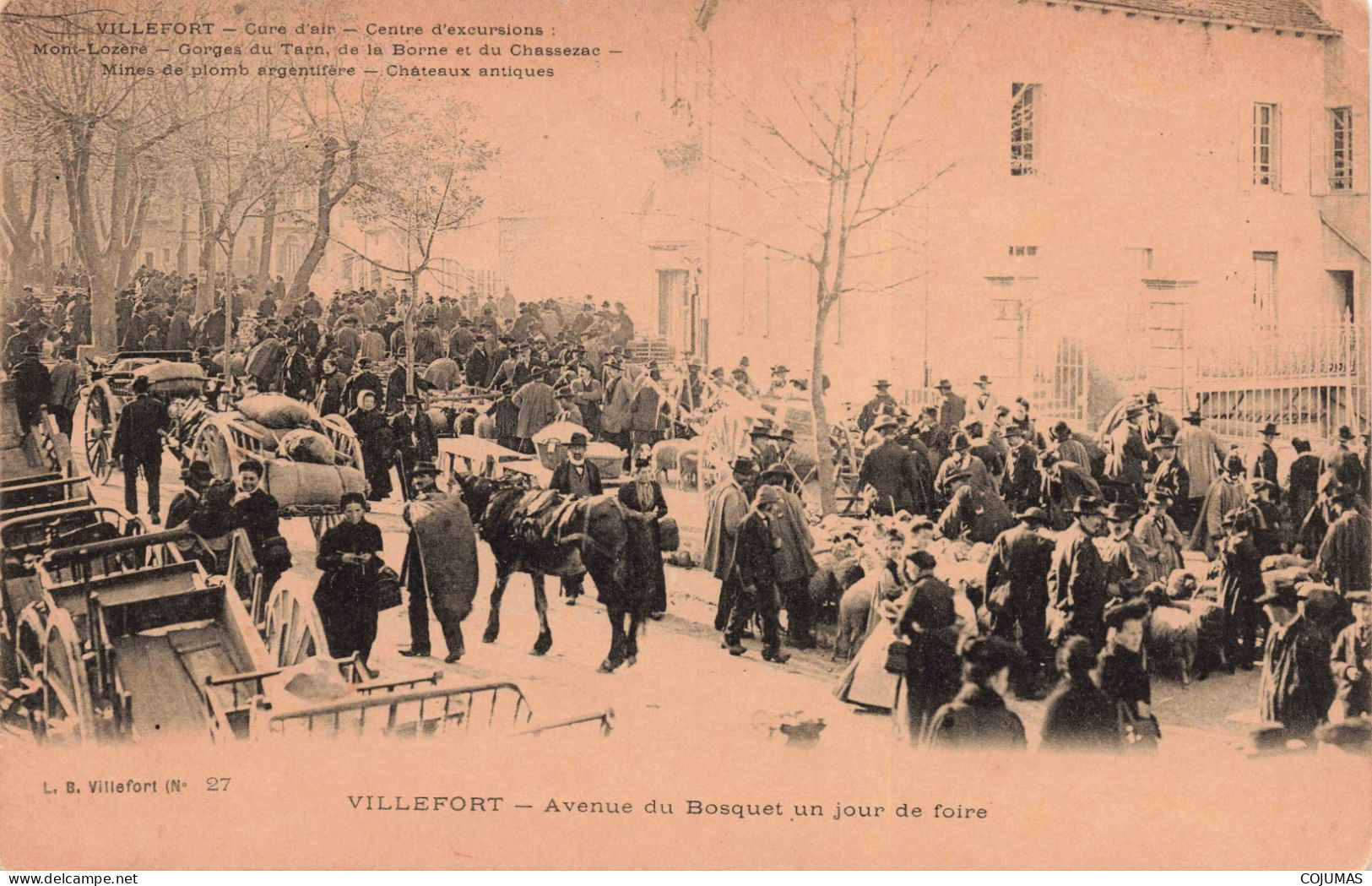 48 - VILLEFORT - S19263 - Avenue Du Bosquet Un Jour De Fête - Villefort