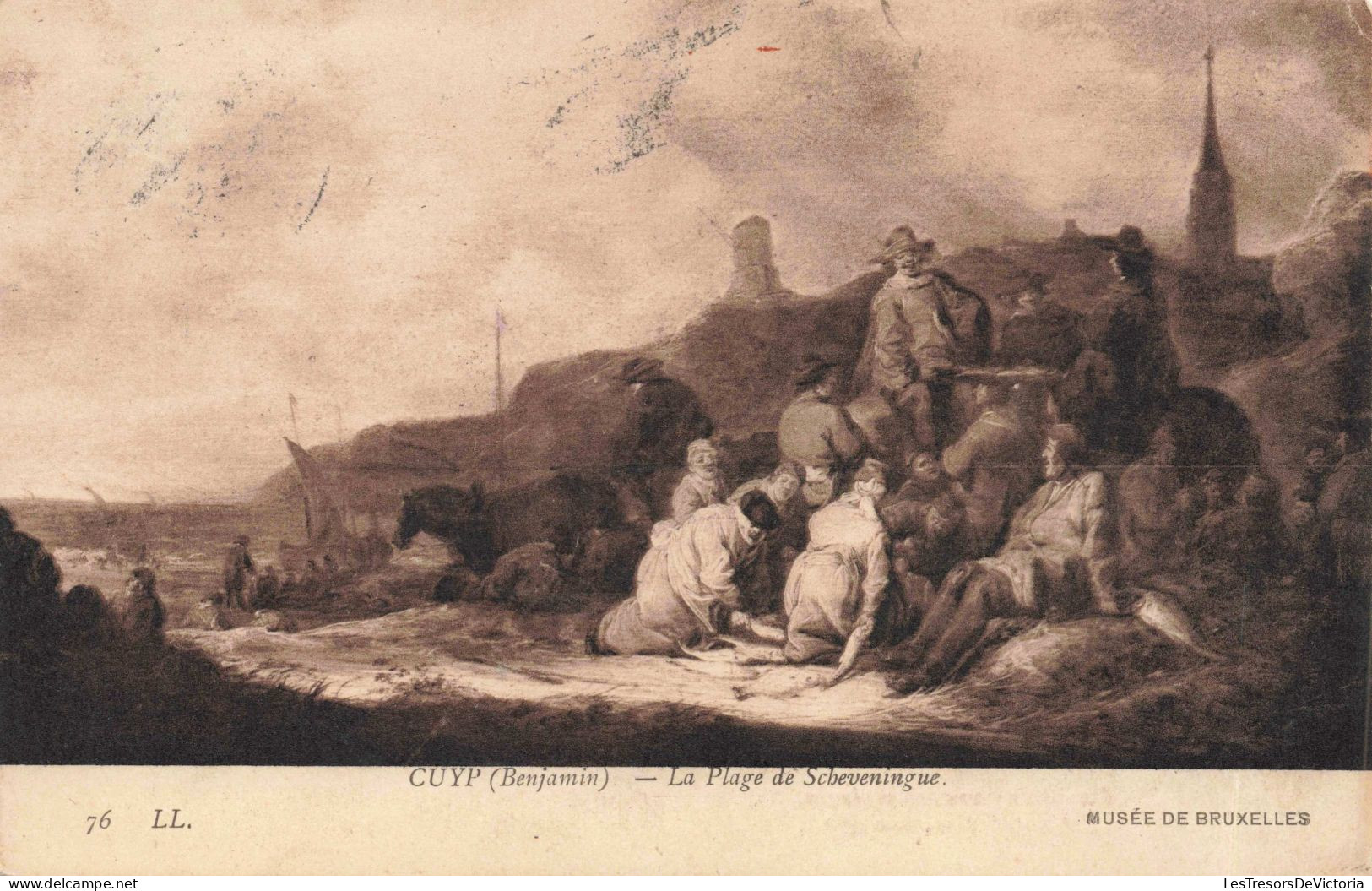 BELGIQUE - CUYP (Benjamin) - La Plage De Scheveningue - Musée De Bruxelles - LL. - Carte Postale Ancienne - Musea