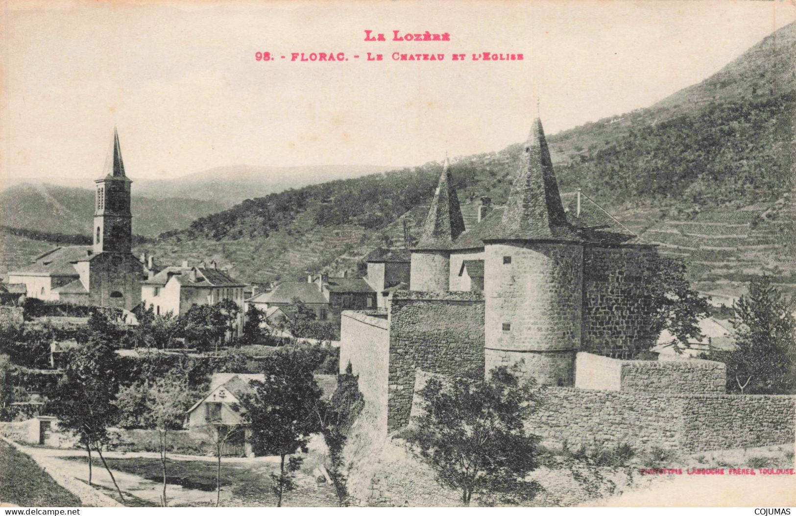 48 - FLORAC - S19266 - Le Château Et L'Eglise - Florac