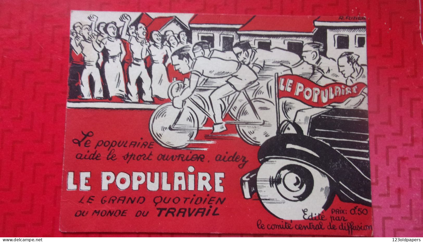 ILLUSTRATEUR R FUZIER 1937  GRAND QUOTIDIEN DU MONDE DU TRAVAIL SFIO SOCIALISME LE POPULAIRE SPORT OUVRIER - Non Classés