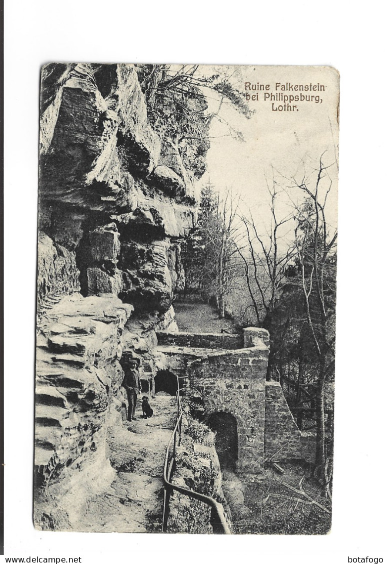 CPA  LOTHR, RUINE FALKENSTEIN  BEI PHILIPPBURG En 1918! - Lohr