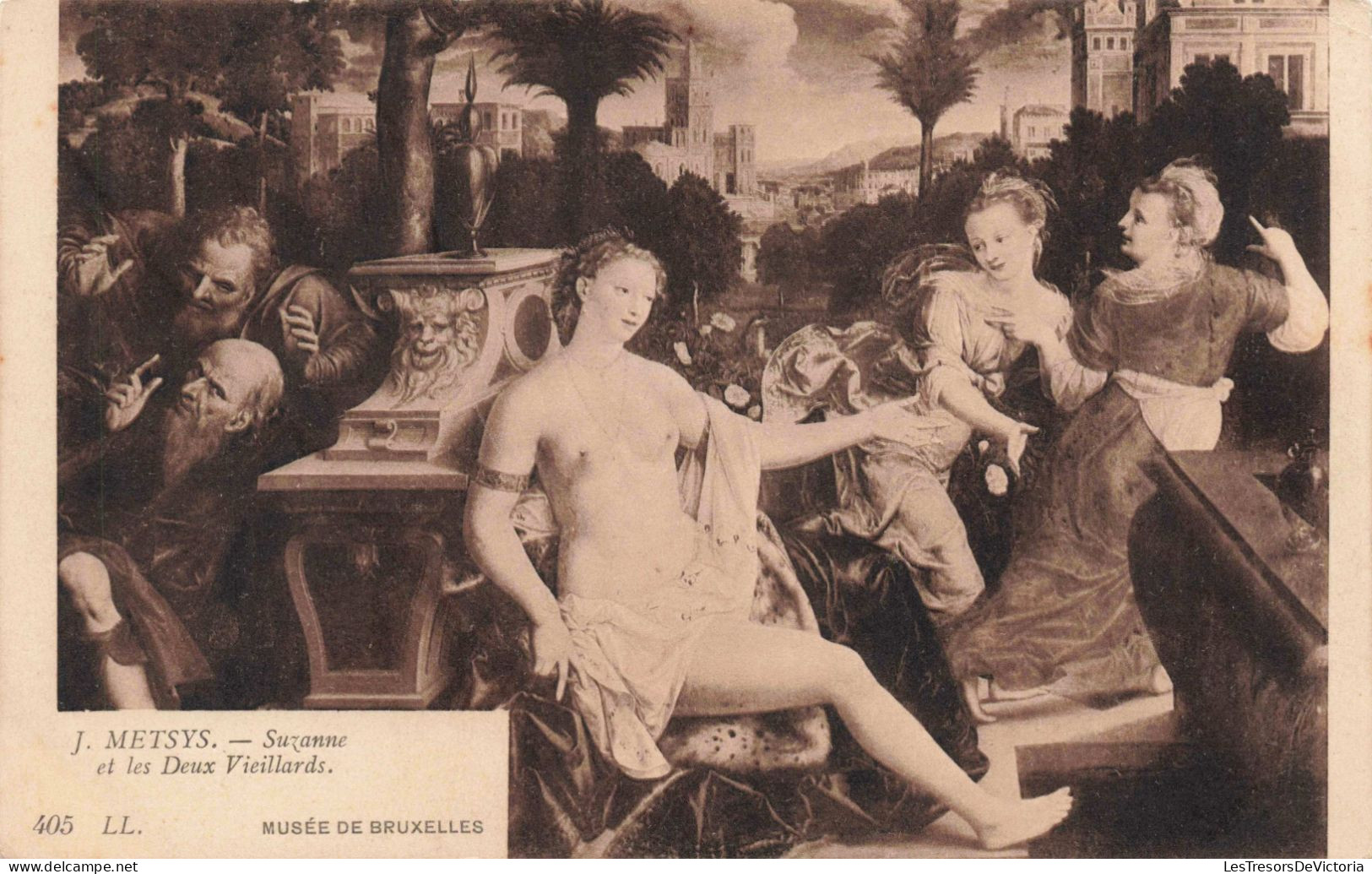 BELGIQUE - Musée De Bruxelles - J. METSYS - Suzanne Et Les Deux Vieillards - Carte Postale Ancienne - Musei