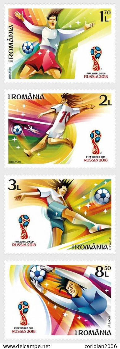 Romania 2018 / World Championship Rusia 2018 / Set 4 Stamps - 2018 – Rusland