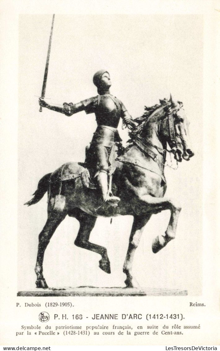 CPA - SCULPTURE - P. Dubois - P.H. 168 - Jeanne D'Arc (1412-1431) - Reims - Carte Postale Ancienne - Skulpturen