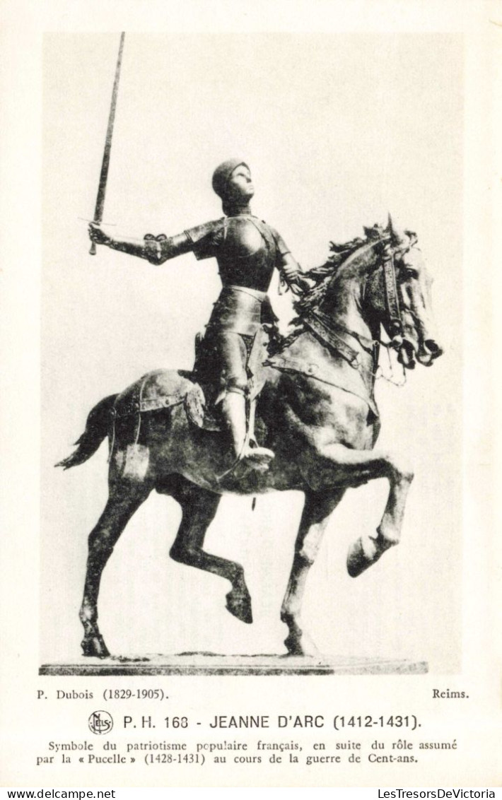 CPA - SCULPTURE - P. Dubois - P.H. 168 - Jeanne D'Arc (1412-1431) - Reims - Carte Postale Ancienne - Esculturas