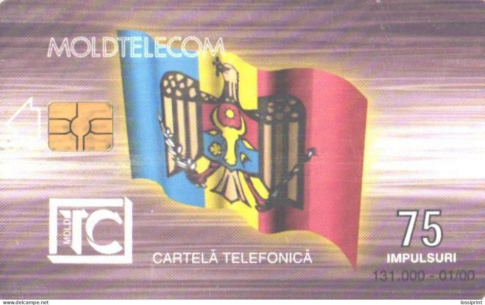 Moldova:Used Phonecard, Moldtelecom, 75 Impulses, Communication Ministery, 2000 - Moldavia