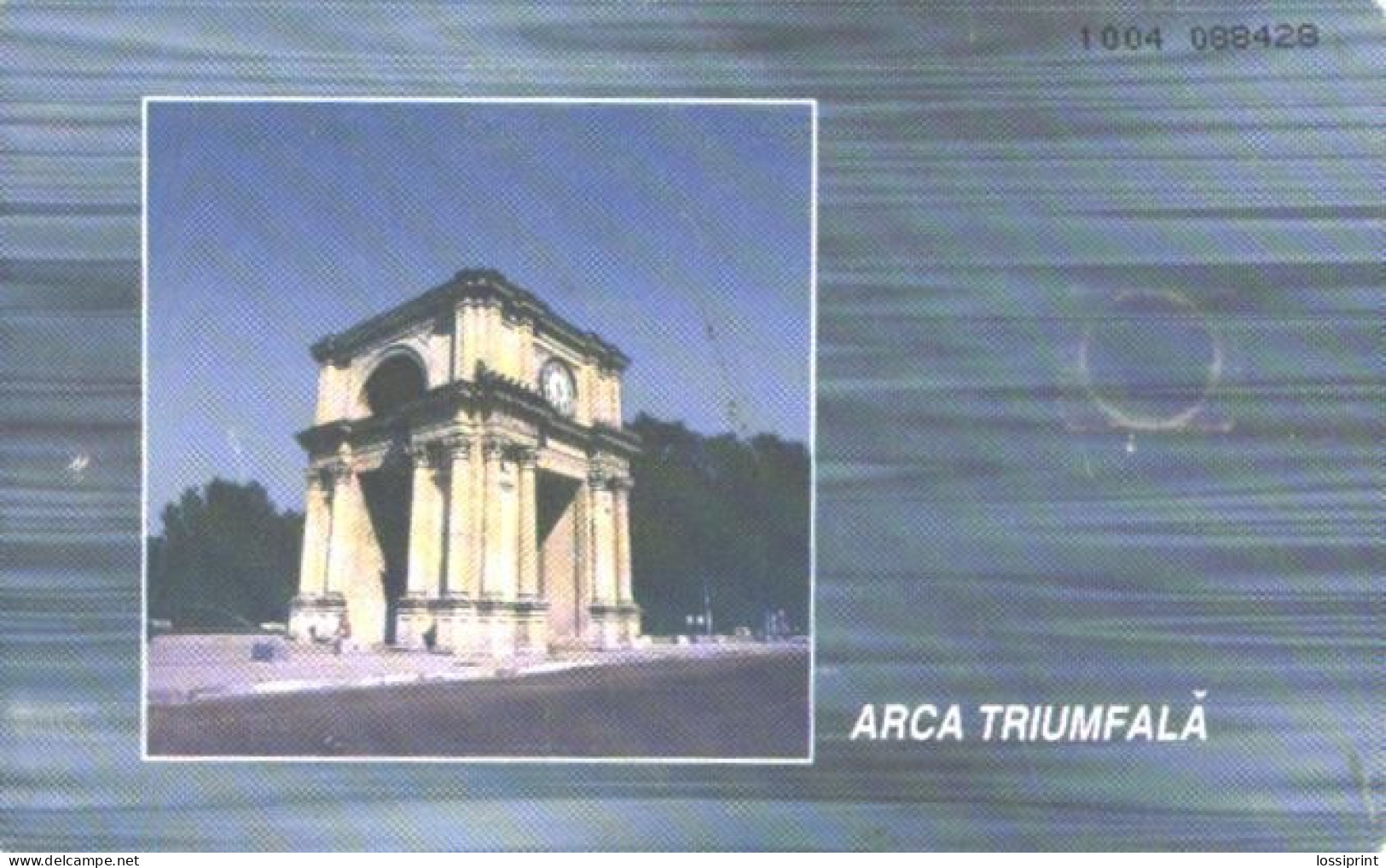 Moldova:Used Phonecard, Moldtelecom, 100 Impulses, Triumph Arch, 2000 - Moldavie