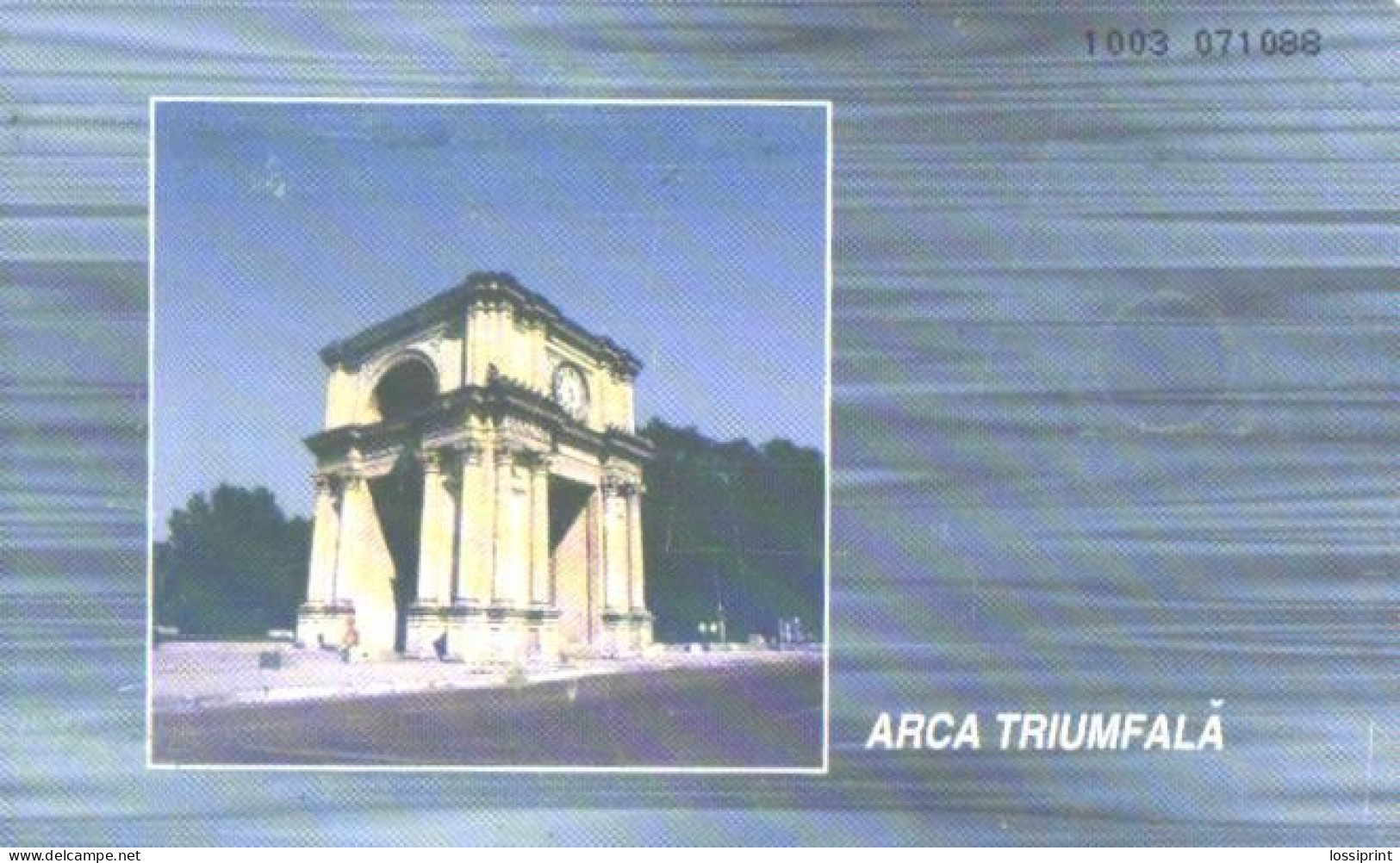 Moldova:Used Phonecard, Moldtelecom, 100 Impulses, Triumph Arch, 1999 - Moldawien (Moldau)