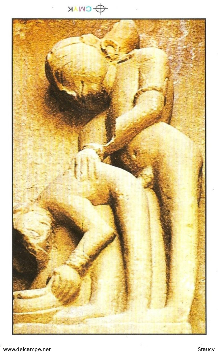 India Khajuraho Temples MONUMENTS - A Figure From Vishwanath TEMPLE 925-250 A.D Picture Post CARD New Per Scan - Ethnics