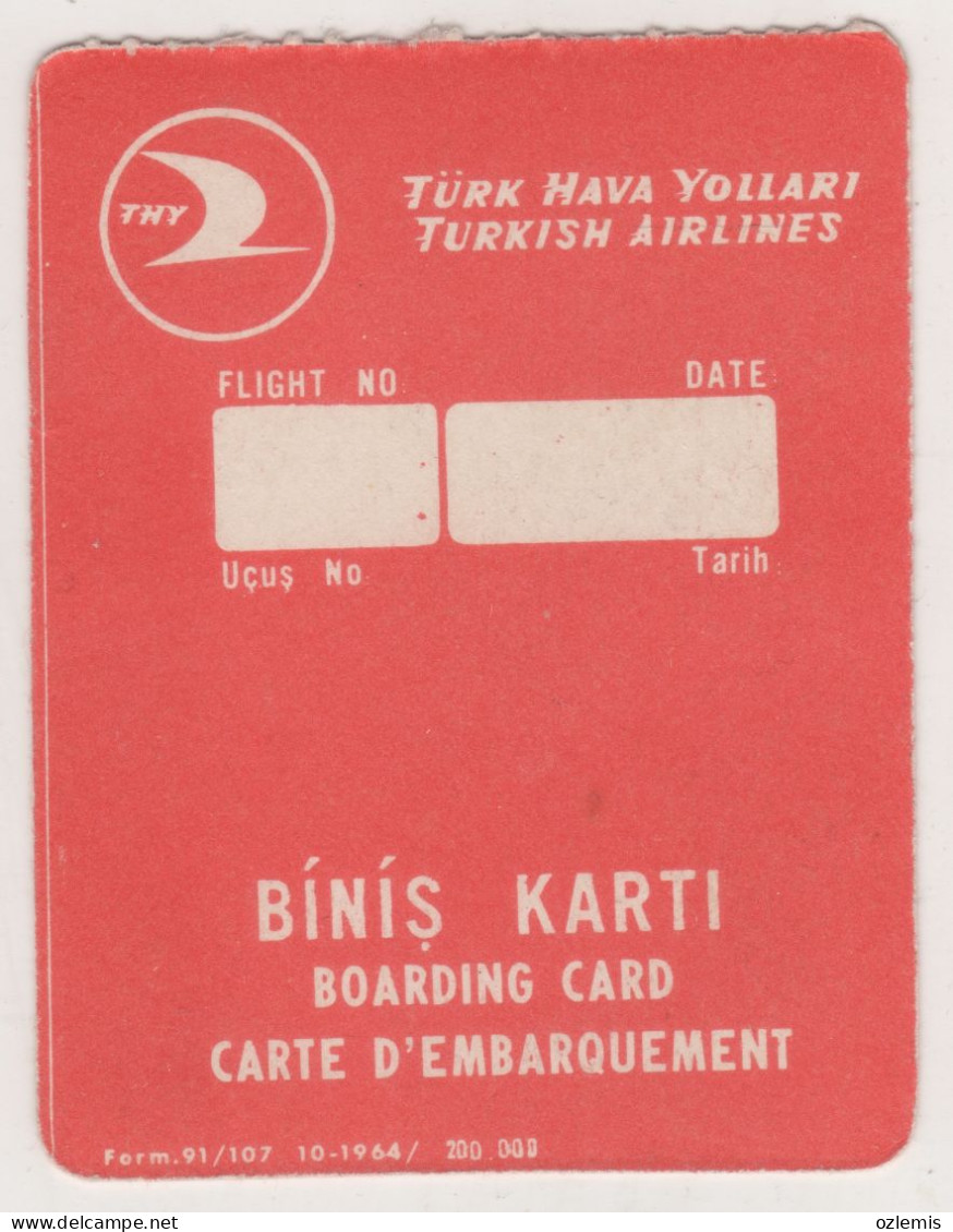 TURKISH AIRLINES , BOARDING PASS - Biglietti