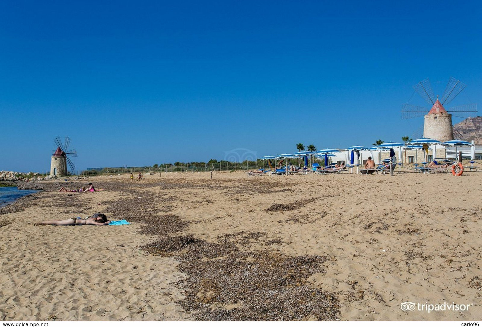 ITALIA  TRAPANI SABBIA  DELLA SPIAGGIA DI ERICE MARE - Zand