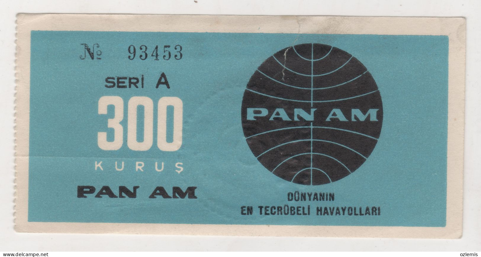 PAN AM, AIRPORT BUS TICKET - Tickets