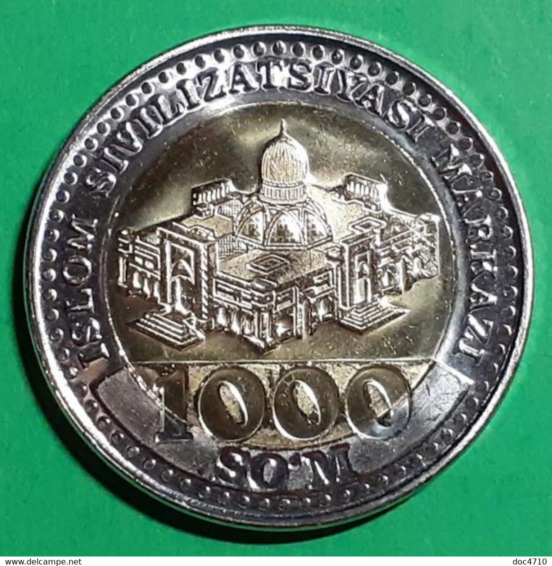 Uzbekistan 1000 Som 2022, Islam, KM#New, Unc Bimetallic - Uzbenisktán