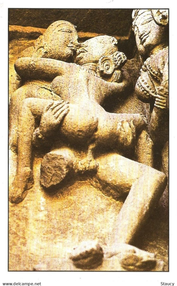 India Khajuraho Temples MONUMENTS - Sculpture From Duladeo TEMPLE 925-250 A.D Picture Post CARD New Per Scan - Etnicas