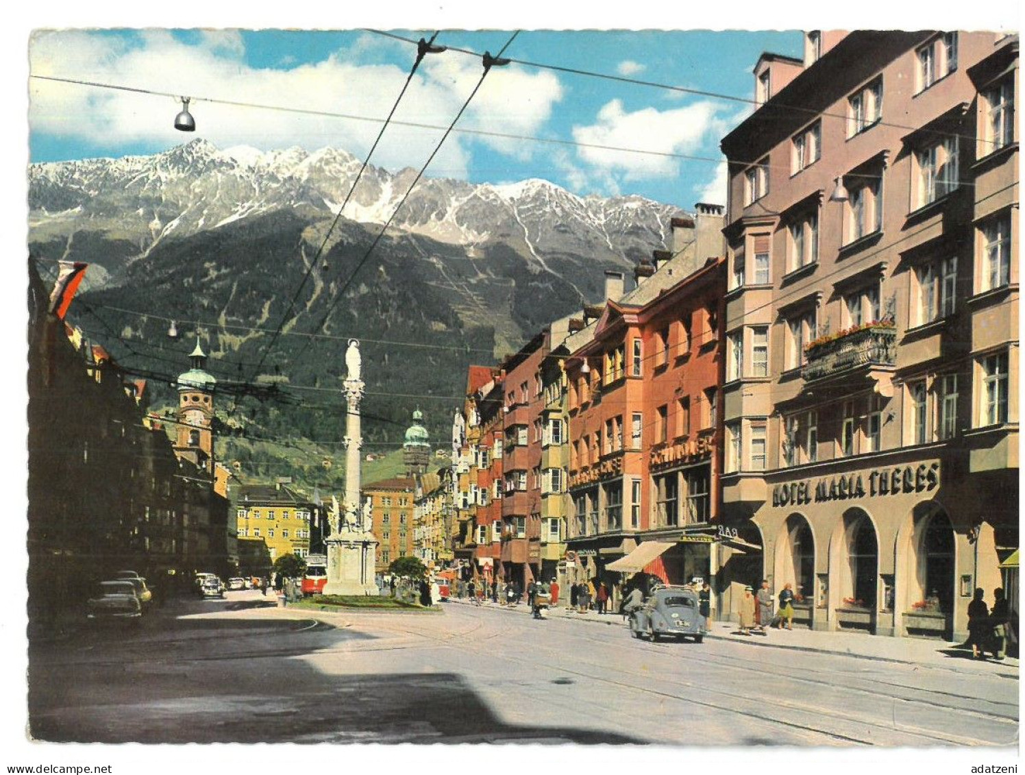 BR4089 Austria Innsbruck Tirol Maria Theresienstrasse Mit Annasaule Gegen Nordkette - Innsbruck