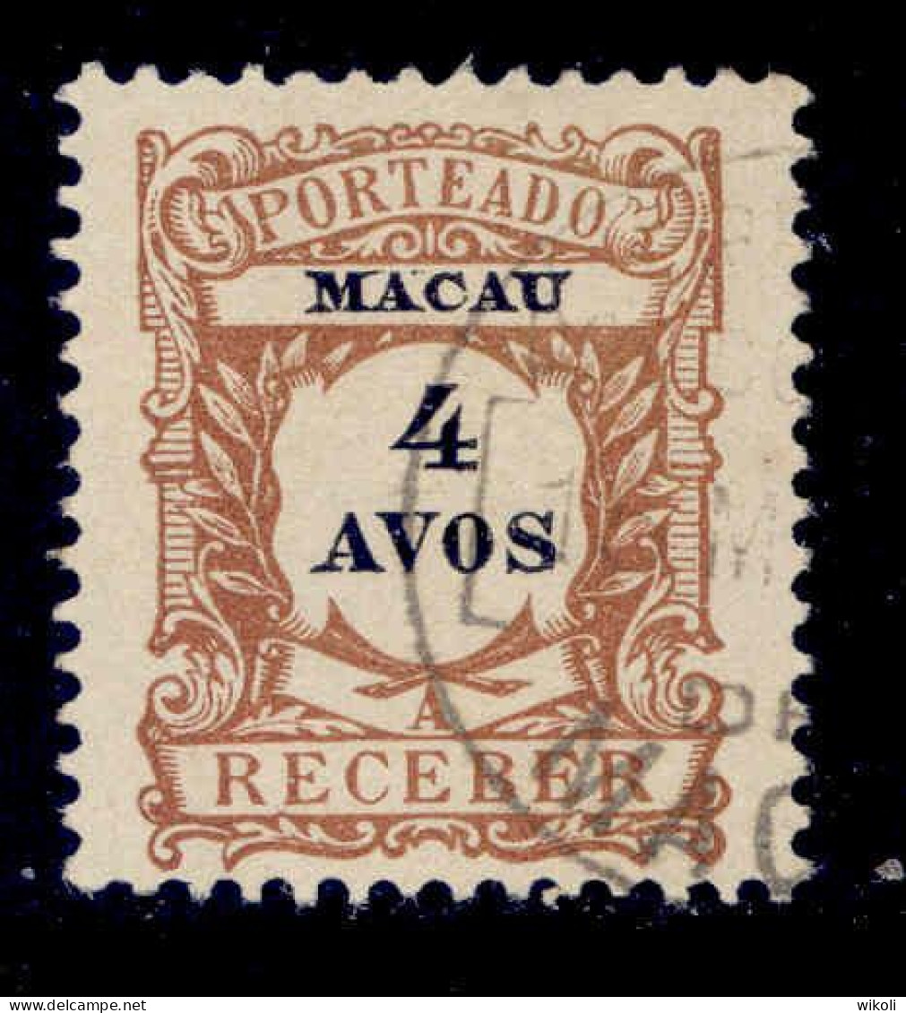 ! ! Macau - 1904 Postage Due 4 A - Af. P 04 - Used - Strafport